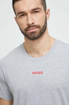 Zdjęcie produktu HUGO t-shirt piżamowy kolor szary z nadrukiem 50493057