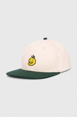 Zdjęcie produktu Hummel czapka z daszkiem bawełniana hummel X The Looney Tunes kolor zielony z aplikacją 225365
