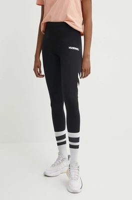 Zdjęcie produktu Hummel legginsy hmlLEGACY WOMAN HIGH WAIST TIGHTS damskie kolor czarny z nadrukiem 212562