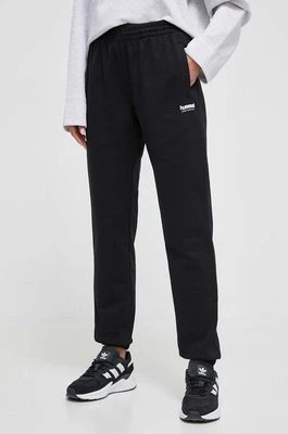 Zdjęcie produktu Hummel spodnie dresowe bawełniane hmlLGC SHAI REGULAR PANTS kolor czarny gładkie 221758