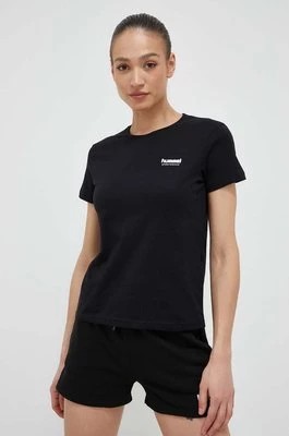 Zdjęcie produktu Hummel t-shirt bawełniany hmlLGC KRISTY SHORT T-SHIRT kolor czarny 219222