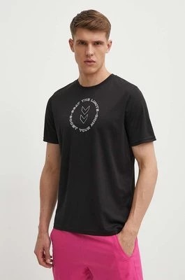 Zdjęcie produktu Hummel t-shirt treningowy Boost kolor czarny z nadrukiem 223838