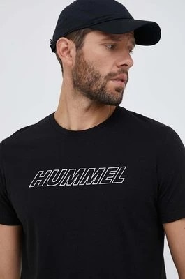 Zdjęcie produktu Hummel t-shirt treningowy hmlTE CALLUM COTTON T-SHIRT kolor czarny z nadrukiem 213470