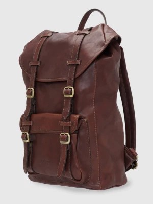 Zdjęcie produktu I MEDICI FIRENZE Skórzany plecak w kolorze brązowym - 26,5 x 45 x 13 cm rozmiar: onesize