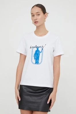 Zdjęcie produktu Iceberg t-shirt bawełniany damski kolor biały