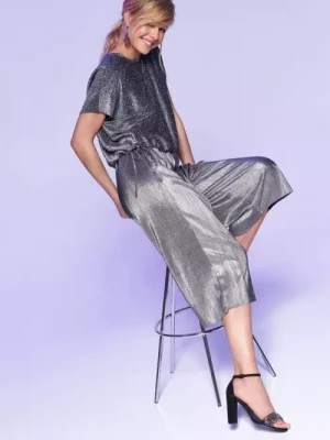 Zdjęcie produktu Imprezowe błyszczące spodnie o kroju culotte TOP SECRET