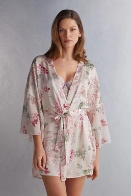 Zdjęcie produktu Intimissimi Kimono z Satyny Secret Garden Kobieta Motyw Kwiatowy Rozmiar S/M