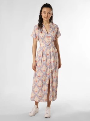 Zdjęcie produktu IPURI Sukienka damska z zawartością lnu Kobiety wiskoza wielokolorowy|niebieski|pomarańczowy wzorzysty,