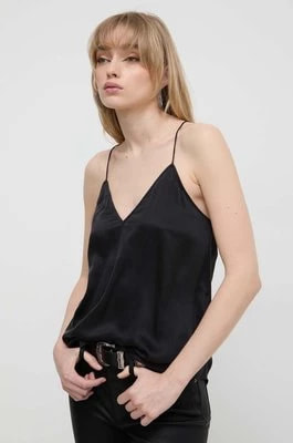 Zdjęcie produktu IRO bluzka jedwabna kolor czarny gładka