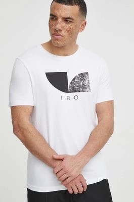 Zdjęcie produktu IRO t-shirt bawełniany męski kolor biały z nadrukiem