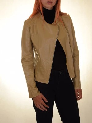 Zdjęcie produktu Isaco und Kawa Skórzana kurtka w kolorze beżowym rozmiar: 36