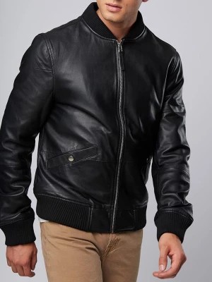 Zdjęcie produktu Isaco und Kawa Skórzana kurtka w kolorze czarnym rozmiar: 56
