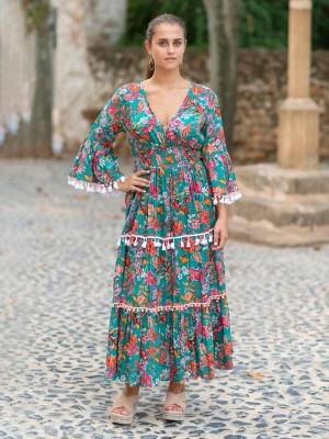 Zdjęcie produktu Isla Bonita by SIGRIS Sukienka w kolorze morskim ze wzorem rozmiar: L