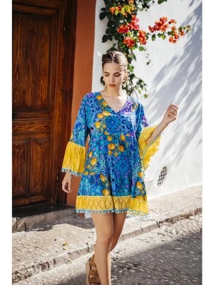 Zdjęcie produktu Isla Bonita by SIGRIS Sukienka w kolorze niebiesko-żółtym ze wzorem rozmiar: S