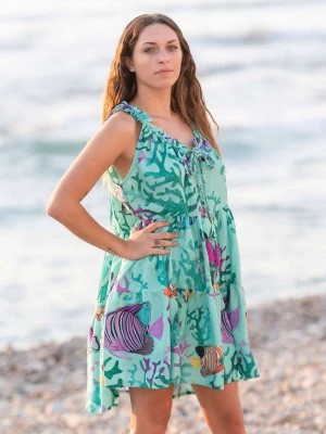 Zdjęcie produktu Isla Bonita by SIGRIS Sukienka w kolorze turkusowym ze wzorem rozmiar: XL