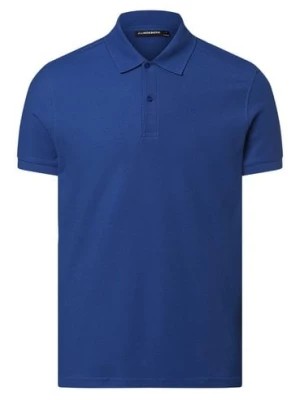 Zdjęcie produktu J.Lindeberg Męska koszulka polo Mężczyźni Bawełna niebieski jednolity,