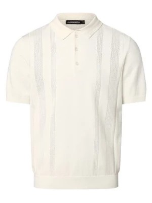 Zdjęcie produktu J.Lindeberg Męska koszulka polo z dodatkiem jedwabiu Mężczyźni biały jednolity,