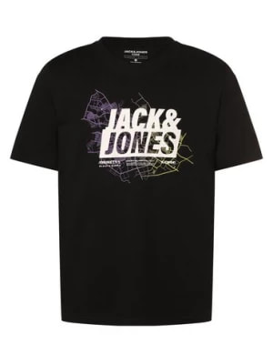 Zdjęcie produktu Jack & Jones Koszulka męska - JComap Mężczyźni Bawełna czarny nadruk,