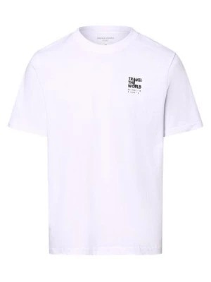 Zdjęcie produktu Jack & Jones Koszulka męska - JCOPrjct Mężczyźni Bawełna biały nadruk,