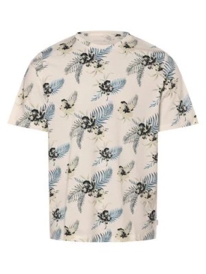 Zdjęcie produktu Jack & Jones Koszulka męska - JJChill Mężczyźni Bawełna biały wzorzysty,