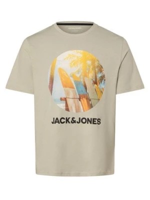 Zdjęcie produktu Jack & Jones Koszulka męska - JJNavin Mężczyźni Bawełna zielony nadruk,