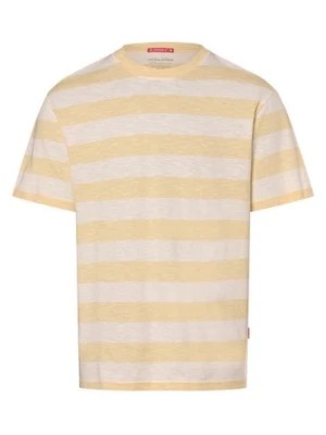 Zdjęcie produktu Jack & Jones Koszulka męska - JORAruba Mężczyźni Bawełna żółty|biały w paski,