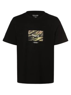 Zdjęcie produktu Jack & Jones Koszulka męska - JORLafayette Mężczyźni Bawełna czarny nadruk,