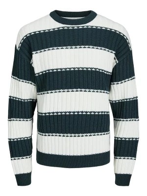 Zdjęcie produktu Jack & Jones Sweter "Luca" w kolorze morsko-białym rozmiar: M