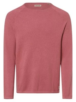 Zdjęcie produktu Jack & Jones Sweter męski Mężczyźni Bawełna różowy jednolity,