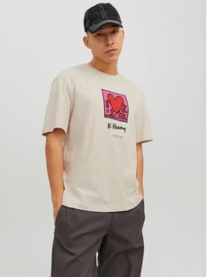 Zdjęcie produktu Jack&Jones T-Shirt Keith Haring 12230685 Beżowy Relaxed Fit