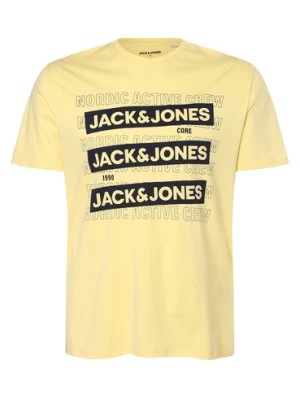 Zdjęcie produktu Jack & Jones T-shirt męski Mężczyźni Bawełna żółty nadruk,