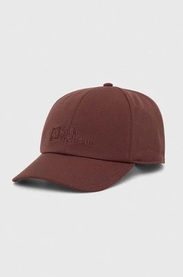 Zdjęcie produktu Jack Wolfskin czapka z daszkiem kolor brązowy z aplikacją 1900675