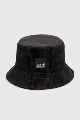 Zdjęcie produktu Jack Wolfskin kapelusz sztruksowy kolor granatowy bawełniany