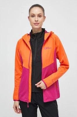 Zdjęcie produktu Jack Wolfskin kurtka outdoorowa Go Hike Softshell kolor pomarańczowy
