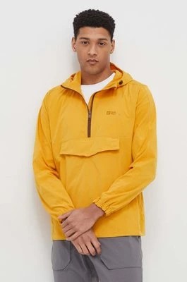 Zdjęcie produktu Jack Wolfskin kurtka przeciwdeszczowa Desert Wind Overhead męska kolor żółty 1307841