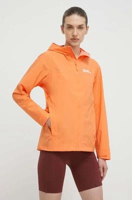 Zdjęcie produktu Jack Wolfskin kurtka przeciwdeszczowa Elsberg 2.5L damska kolor pomarańczowy 1115951