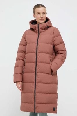 Zdjęcie produktu Jack Wolfskin kurtka puchowa damska kolor brązowy zimowa