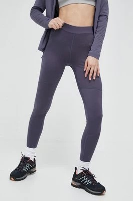 Zdjęcie produktu Jack Wolfskin legginsy sportowe Berntal Tights damskie kolor fioletowy gładkie
