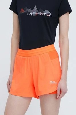Zdjęcie produktu Jack Wolfskin szorty outdoorowe Prelight 2in1 kolor pomarańczowy gładkie medium waist 1509021