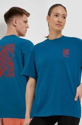 Zdjęcie produktu Jack Wolfskin t-shirt bawełniany 10 kolor niebieski z nadrukiem