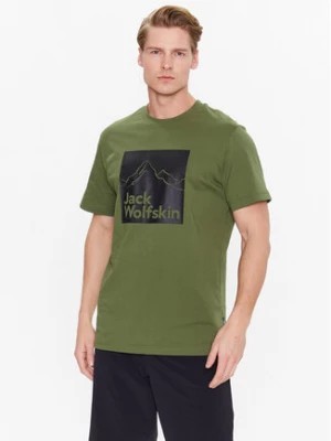 Zdjęcie produktu Jack Wolfskin T-Shirt Brand 1809021 Zielony Regular Fit