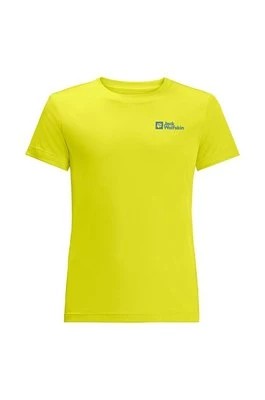 Zdjęcie produktu Jack Wolfskin t-shirt dziecięcy ACTIVE SOLID kolor żółty gładki