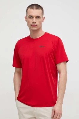 Zdjęcie produktu Jack Wolfskin t-shirt sportowy Tech kolor czerwony gładki 1807072