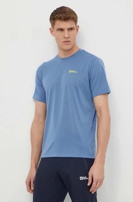 Zdjęcie produktu Jack Wolfskin t-shirt sportowy Vonnan kolor niebieski gładki 1809951