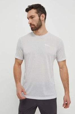Zdjęcie produktu Jack Wolfskin t-shirt sportowy Vonnan kolor szary gładki 1809951