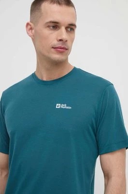 Zdjęcie produktu Jack Wolfskin t-shirt sportowy Vonnan kolor zielony gładki 1809951