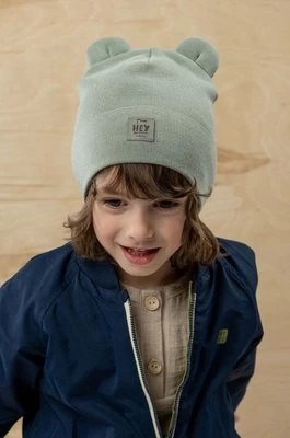 Zdjęcie produktu Jamiks czapka bawełniana dziecięca BATUMI kolor zielony z cienkiej dzianiny bawełniana