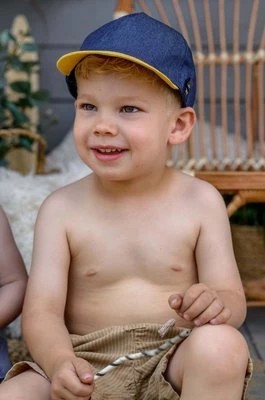 Zdjęcie produktu Jamiks czapka bawełniana dziecięca kolor żółty gładka