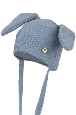Zdjęcie produktu Jamiks czapka bawełniana dziecięca PILVI kolor niebieski z cienkiej dzianiny bawełniana
