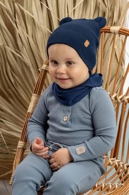 Zdjęcie produktu Jamiks czapka bawełniana dziecięca TOMAR kolor niebieski z cienkiej dzianiny